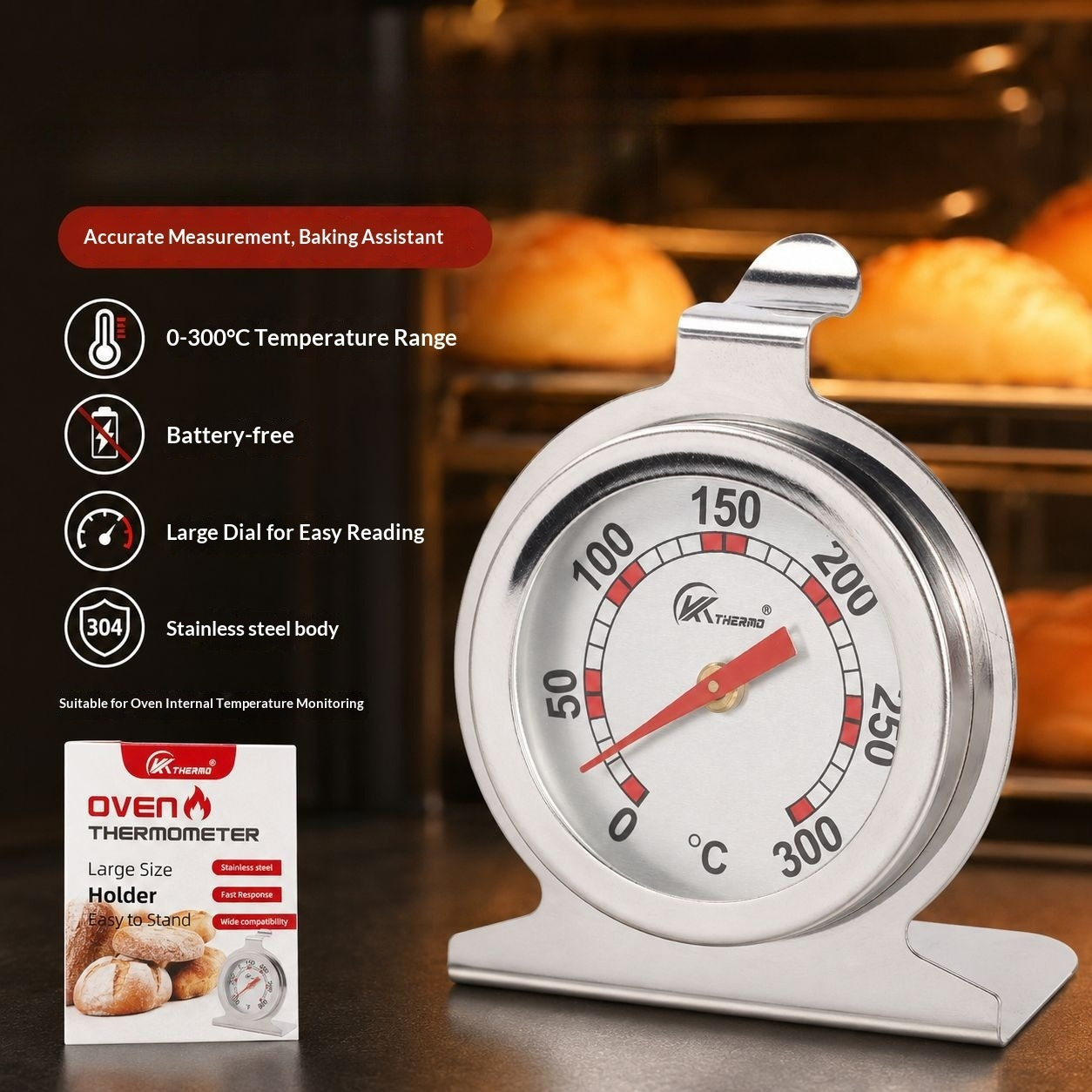 Kitchen Up - Kitchen Oven Thermometer Food Meat Temperature