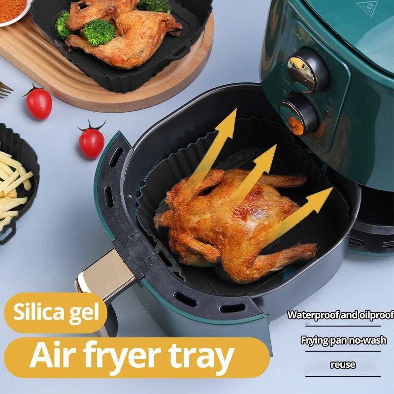 1pc Black Silicone Air Fryers  - Kitchen Oven Baking Pans 评论和价格