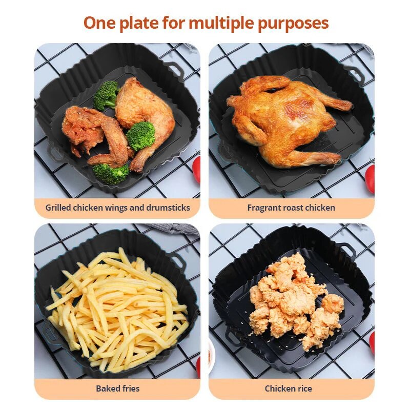 1pc Black Silicone Air Fryers  - Kitchen Oven Baking Pans 评论和价格