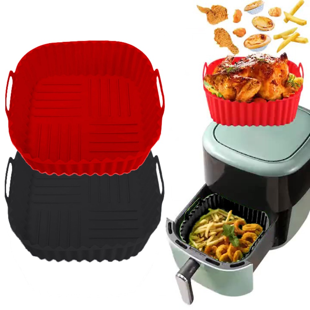 Square Silicone Air Fryer Bask - Kitchen Oven Baking Pans 评论和价格