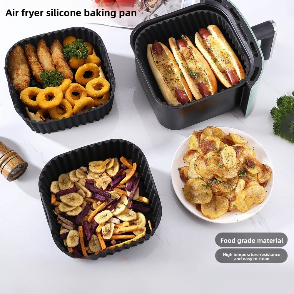 Square Silicone Air Fryer Bask - Kitchen Oven Baking Pans 评论和价格