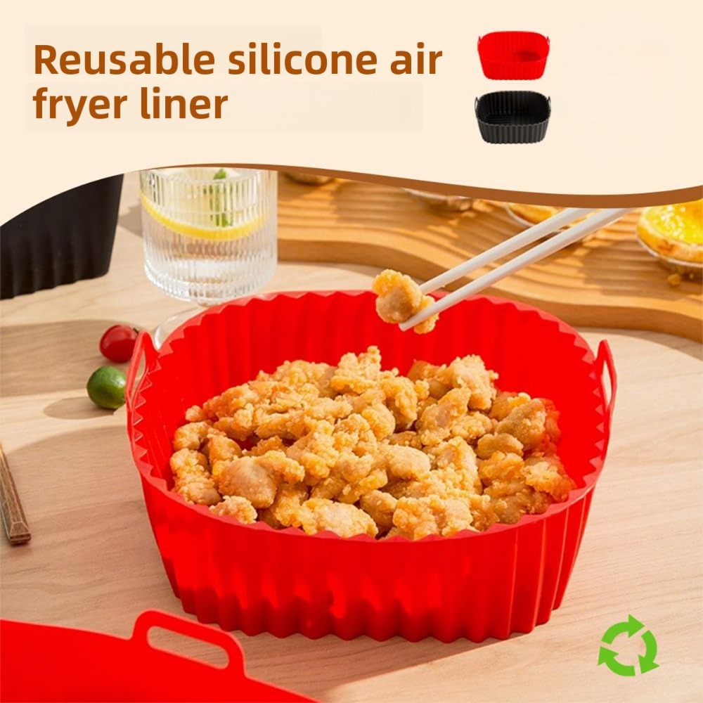 Square Silicone Air Fryer Bask - Kitchen Oven Baking Pans 评论和价格
