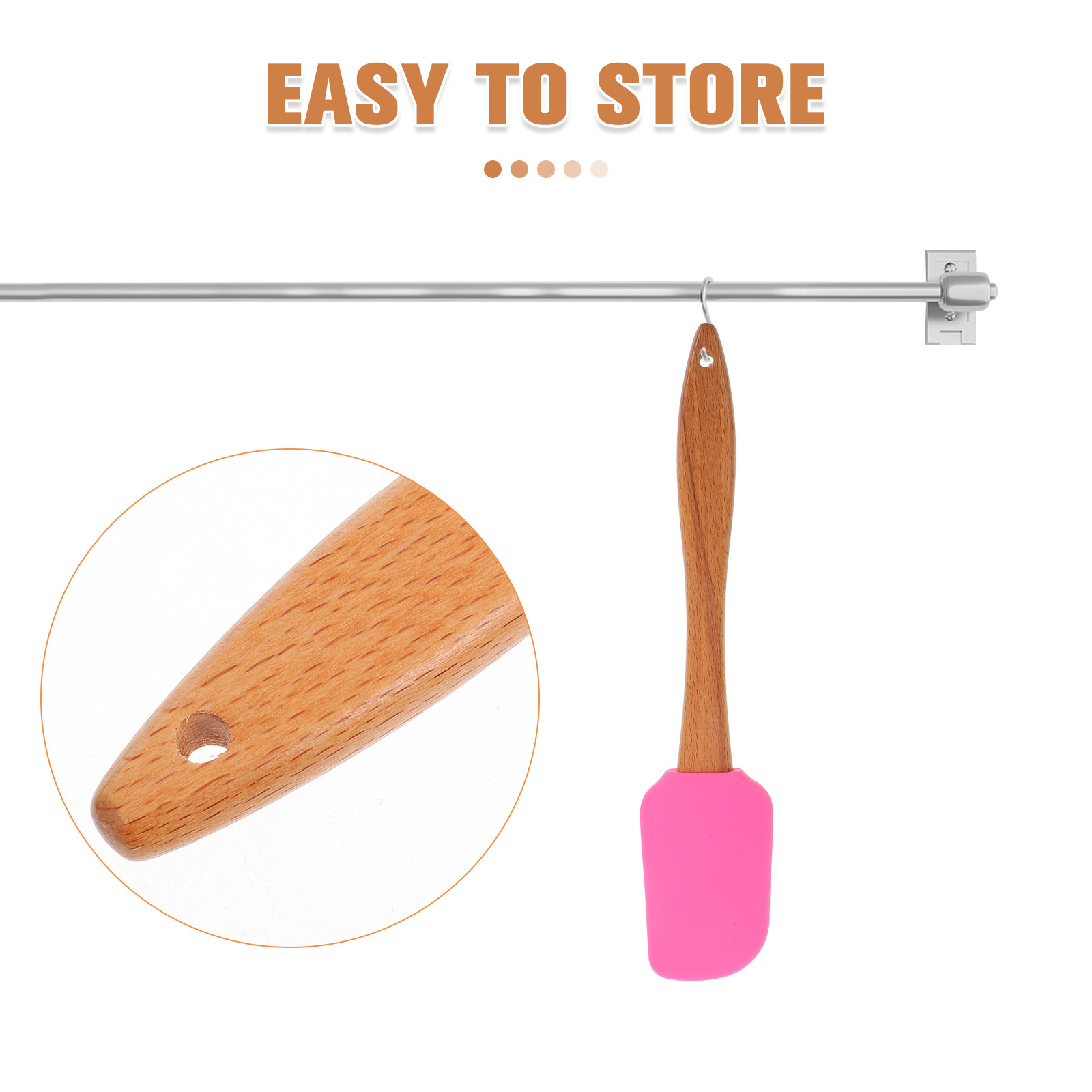 2Pcs Heart Theme Silicone Spat - Kitchen Baking Decor 评论和价格