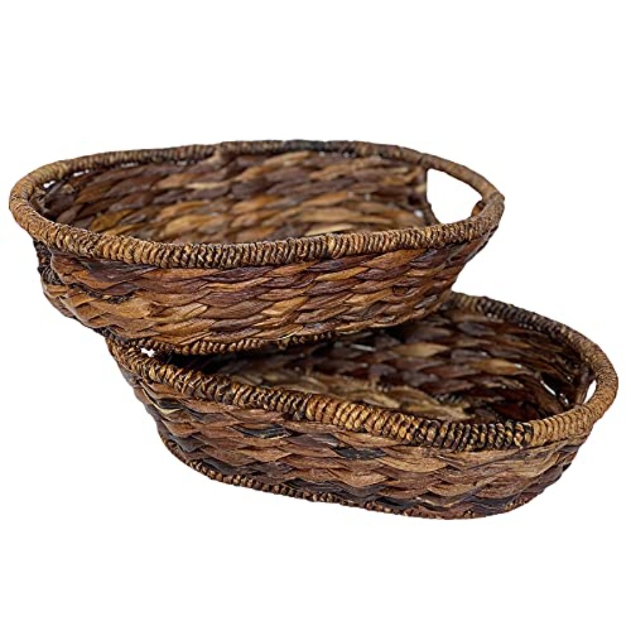 Handwoven Oval Wicker Baskets  - Kitchen Baking Decor 评论和价格