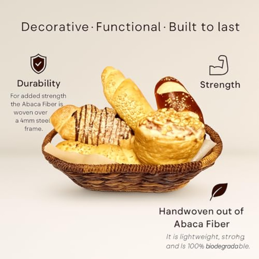 Handwoven Oval Wicker Baskets  - Kitchen Baking Decor 评论和价格