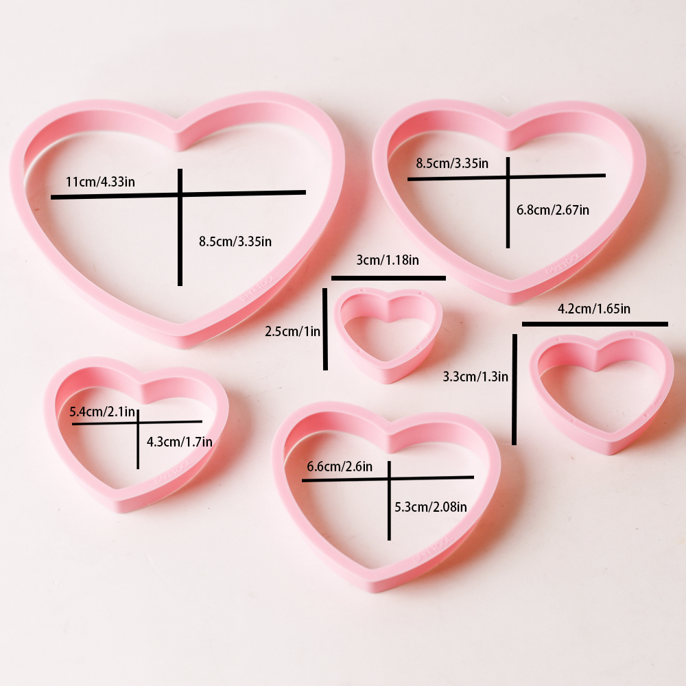 1set/3sets Pink Heart Star Flo - Kitchen Baking Cookies 评论和价格