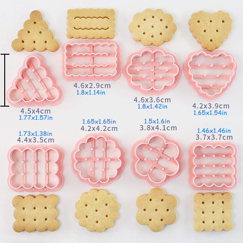 8 Piece Cute Classic Biscuit C - Kitchen Baking Cookies 评论和价格