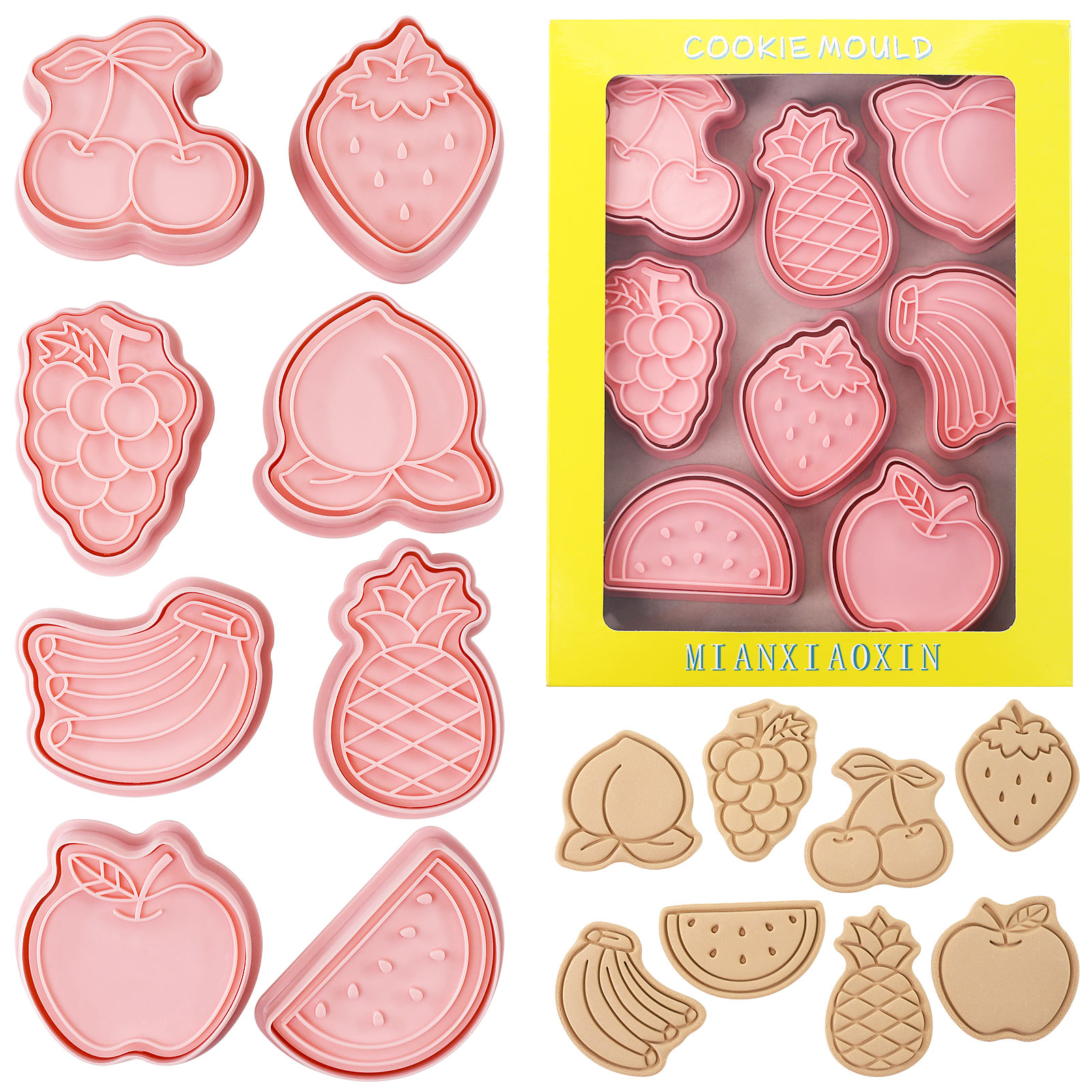 8 Piece Cute Fruits Cookie Cut - Kitchen Baking Cookies 评论和价格