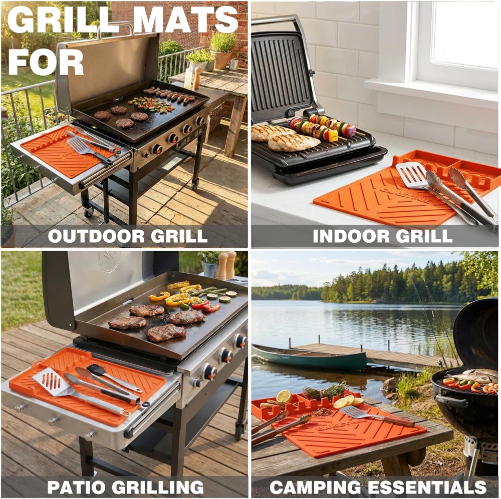 Silicone Grill Mats for Blacks - Kitchen Baking Gifts 评论和价格