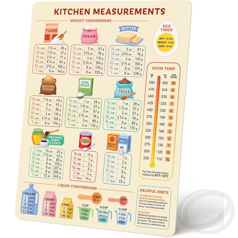 Kitchen Conversion Chart Magne - Kitchen Baking Conversion Chart 评论和价格