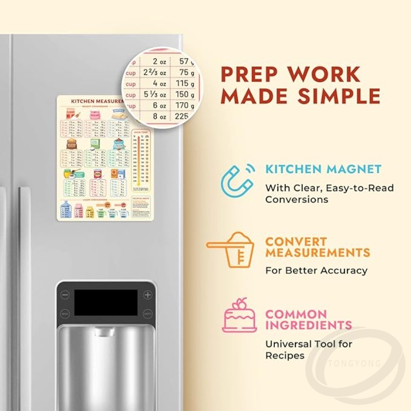 Kitchen Conversion Chart Magne - Kitchen Baking Conversion Chart 评论和价格