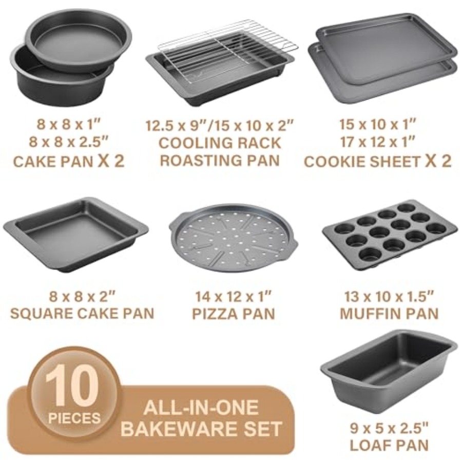 Bakeware Sets, Baking Pans Set - Kitchen Oven Baking Pans 评论和价格