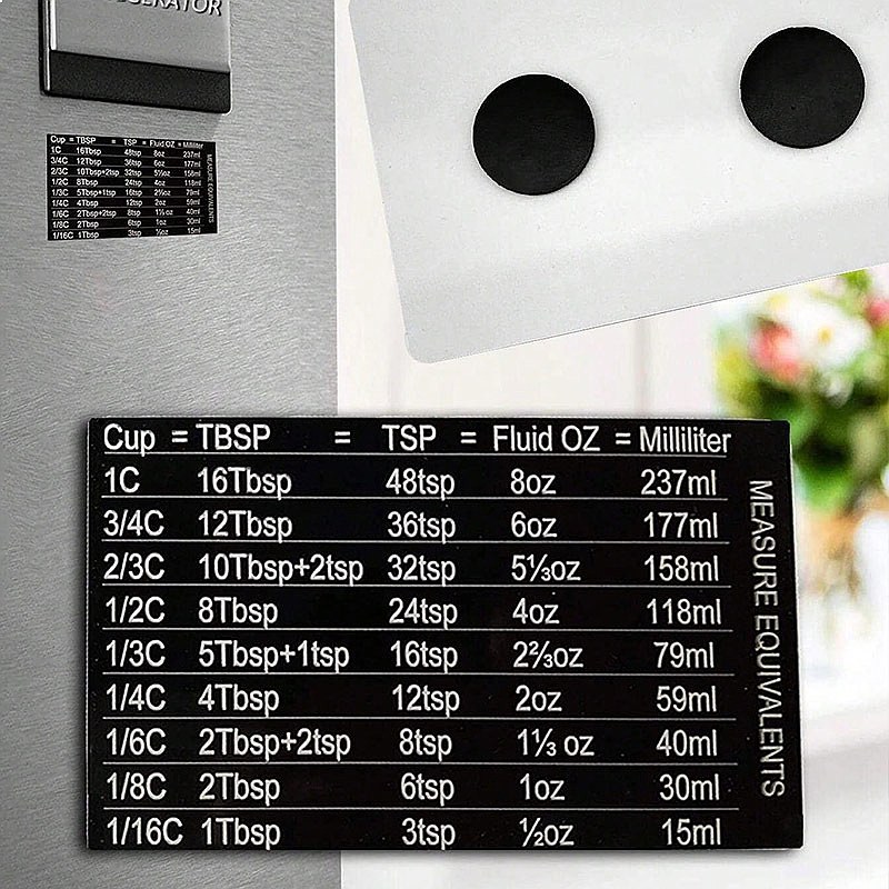 Kitchen Baking Magnetic Measur - Kitchen Baking Conversion Chart 评论和价格
