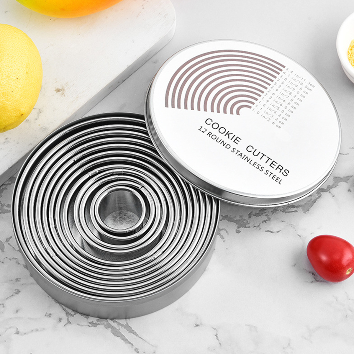 12PCS Stainless Steel Mousse R - Kitchen Baking Cookies 评论和价格