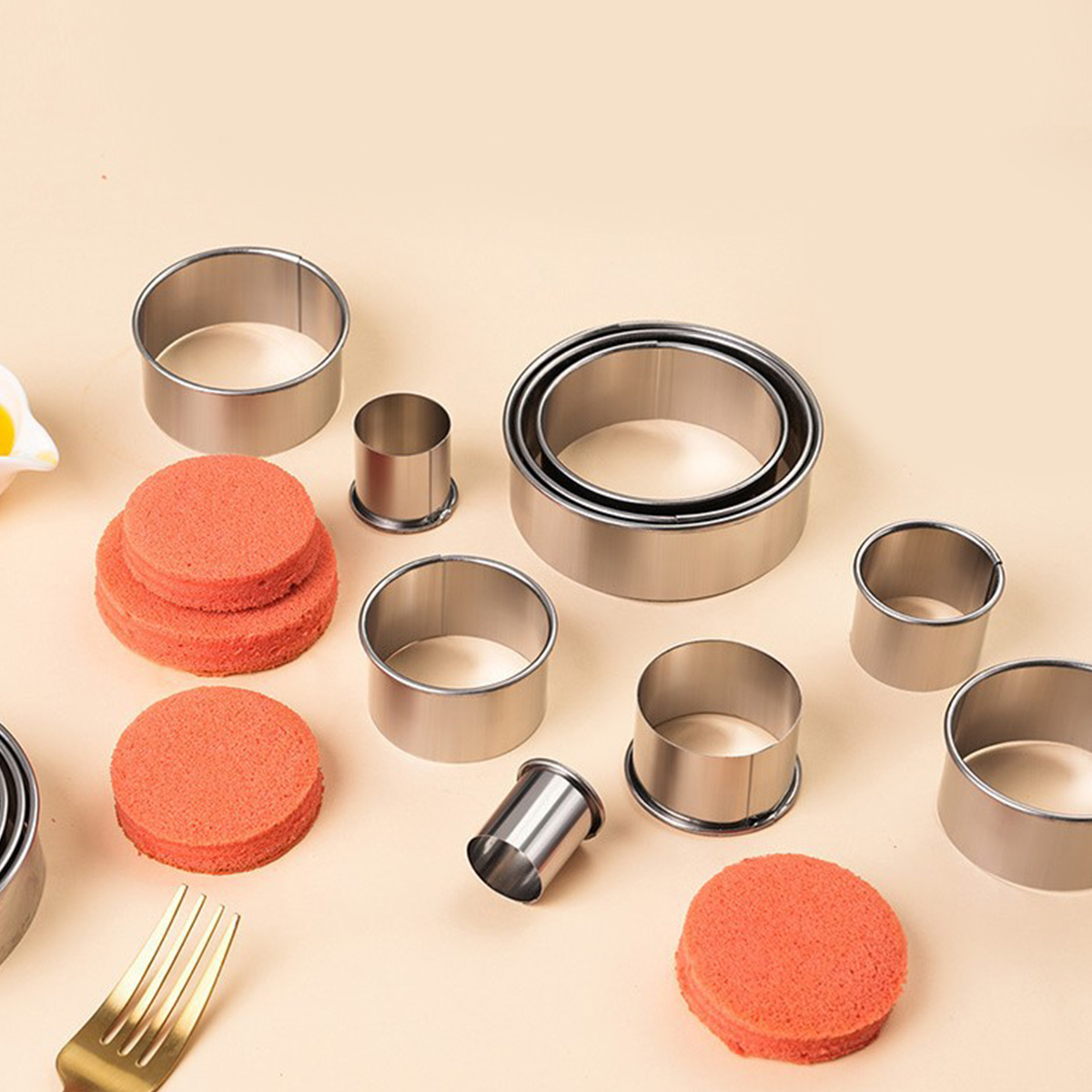 12PCS Stainless Steel Mousse R - Kitchen Baking Cookies 评论和价格