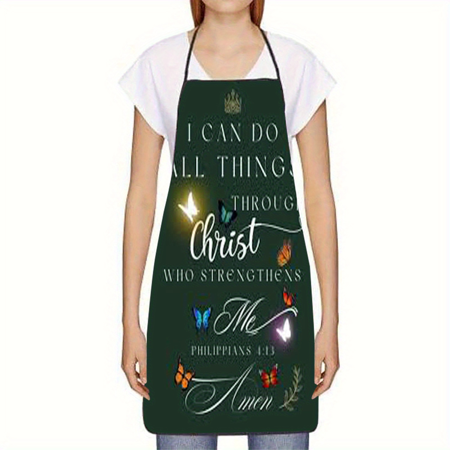 1pc Christian Apron with Phili - Kitchen Baking Quotes 评论和价格