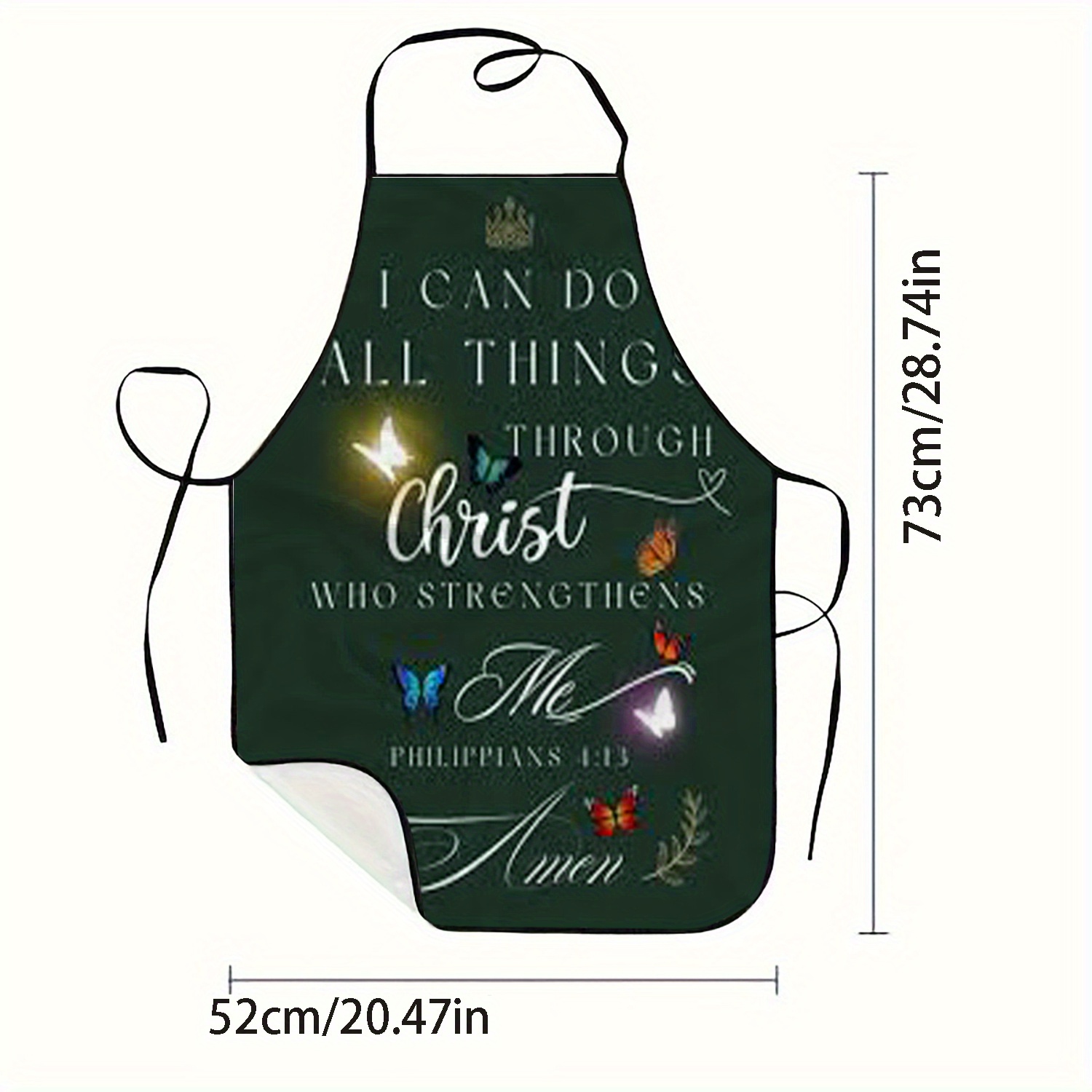 1pc Christian Apron with Phili - Kitchen Baking Quotes 评论和价格