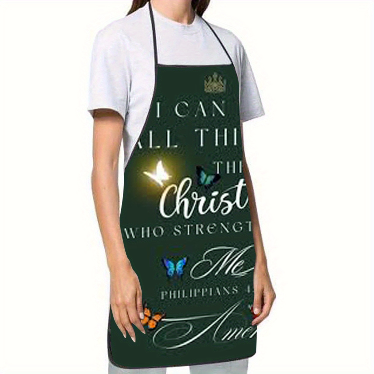 1pc Christian Apron with Phili - Kitchen Baking Quotes 评论和价格
