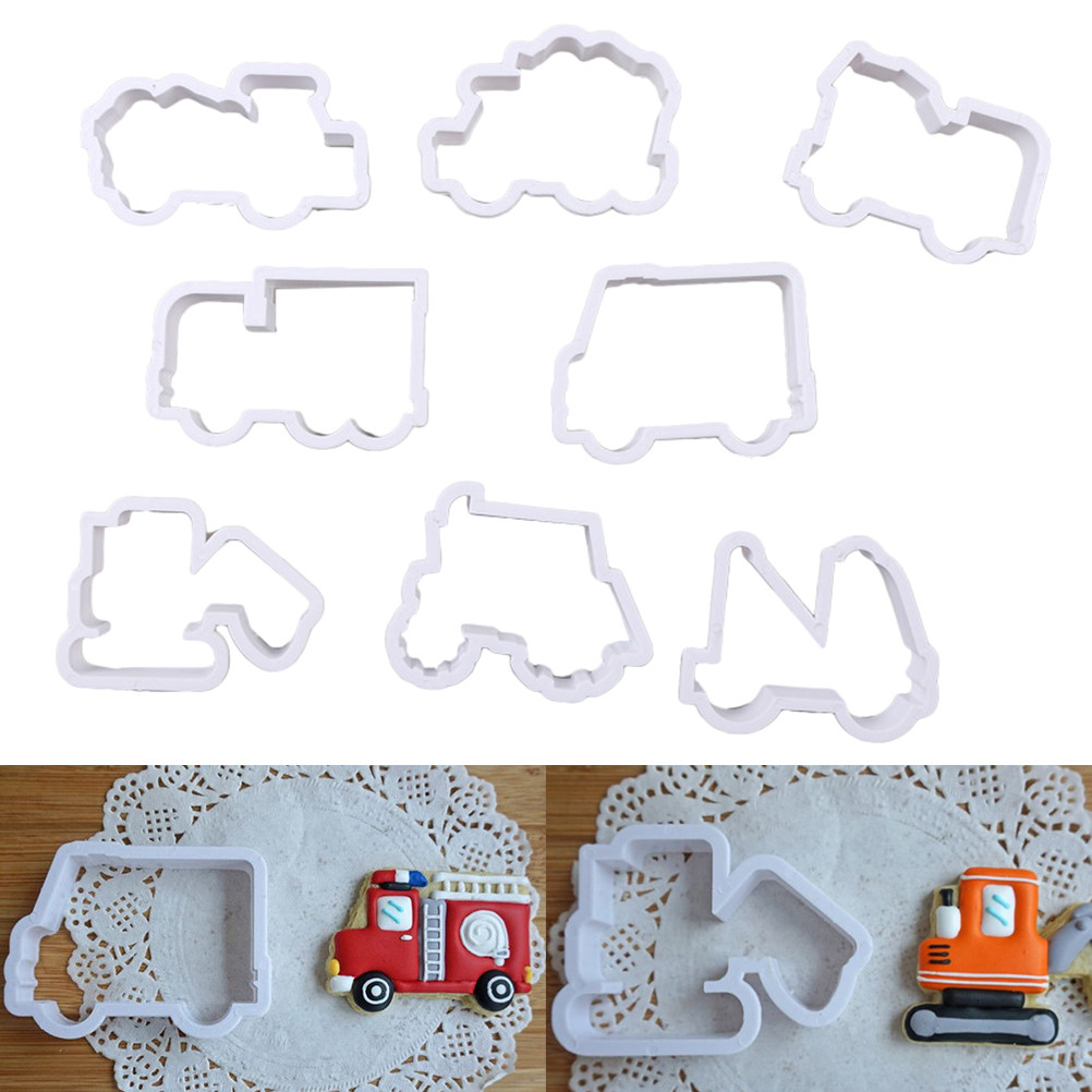 8Pcs Car Transport Design Plas - Kitchen Baking Decor 评论和价格