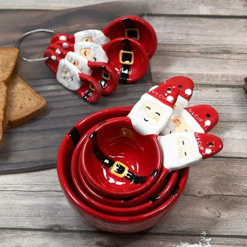 4pcs Christmas Measuring Spoon - Kitchen Baking Gifts 评论和价格