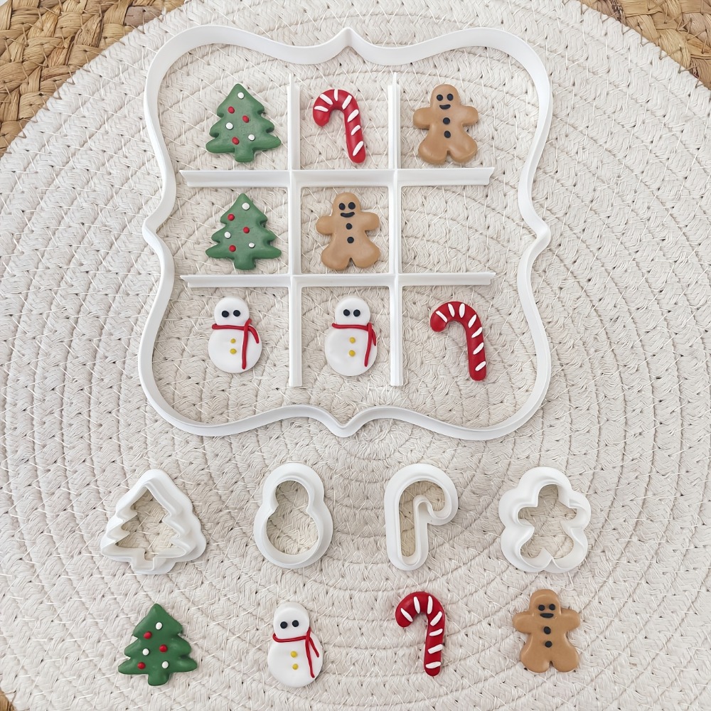 6Pcs Christmas Tic Tac Toe Coo - Kitchen Baking Cookies 评论和价格