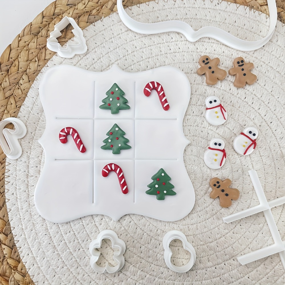 6Pcs Christmas Tic Tac Toe Coo - Kitchen Baking Cookies 评论和价格