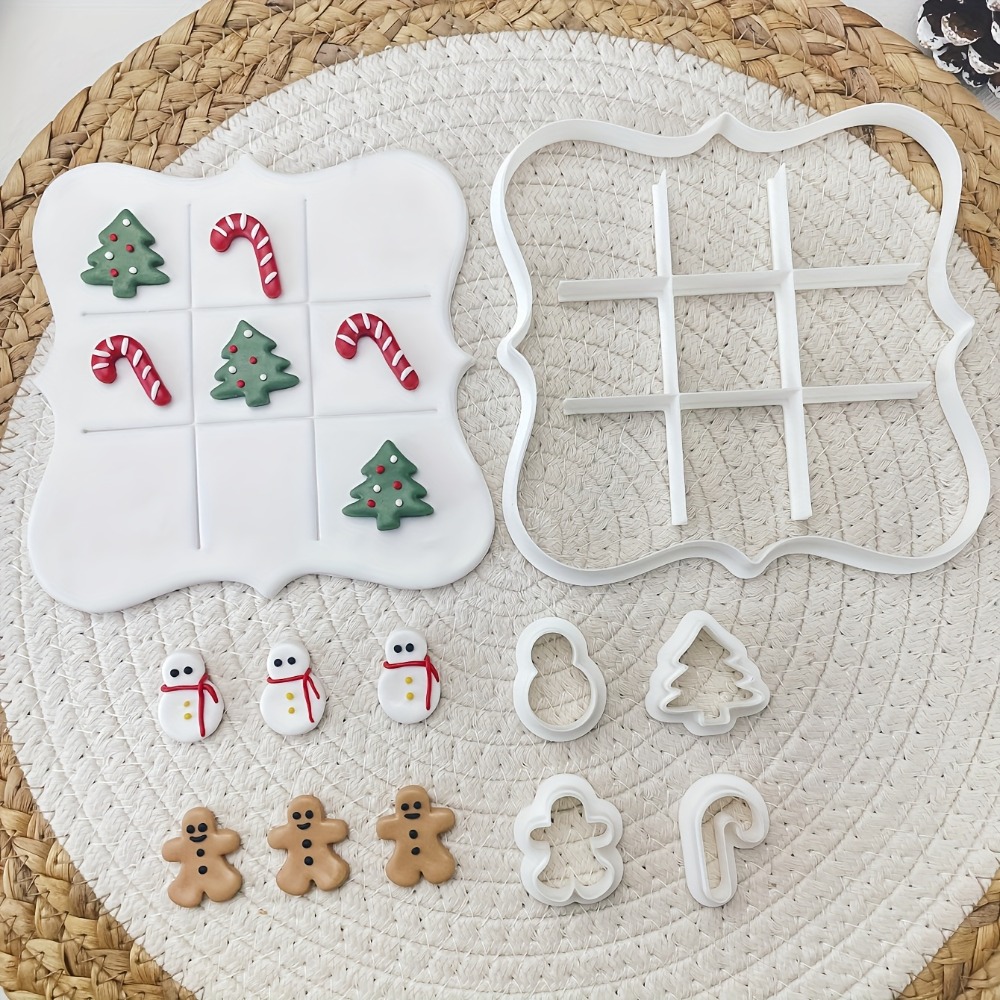 6Pcs Christmas Tic Tac Toe Coo - Kitchen Baking Cookies 评论和价格