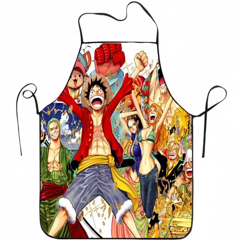 One Piece Luffy Anime Apron Ki - Kitchen Baking Gifts 评论和价格