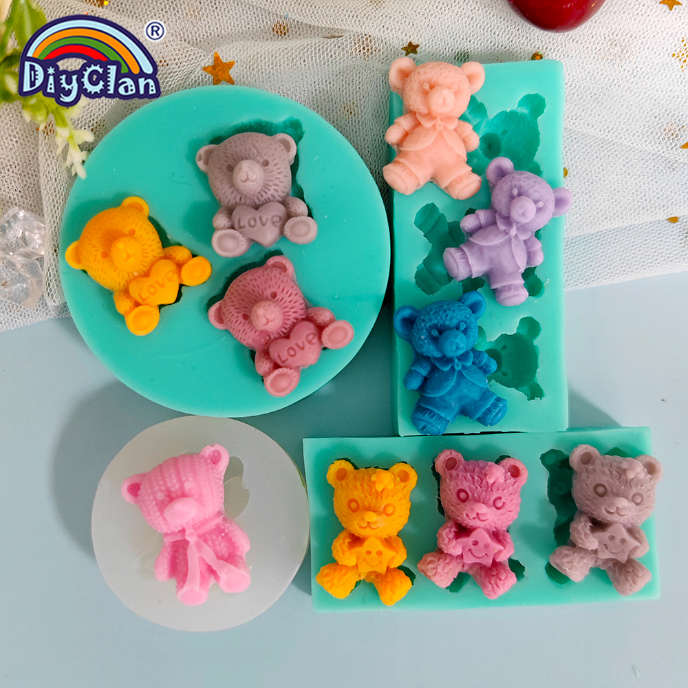 Cute Mini Bear Silicone Mold F - Kitchen Baking Decor 评论和价格