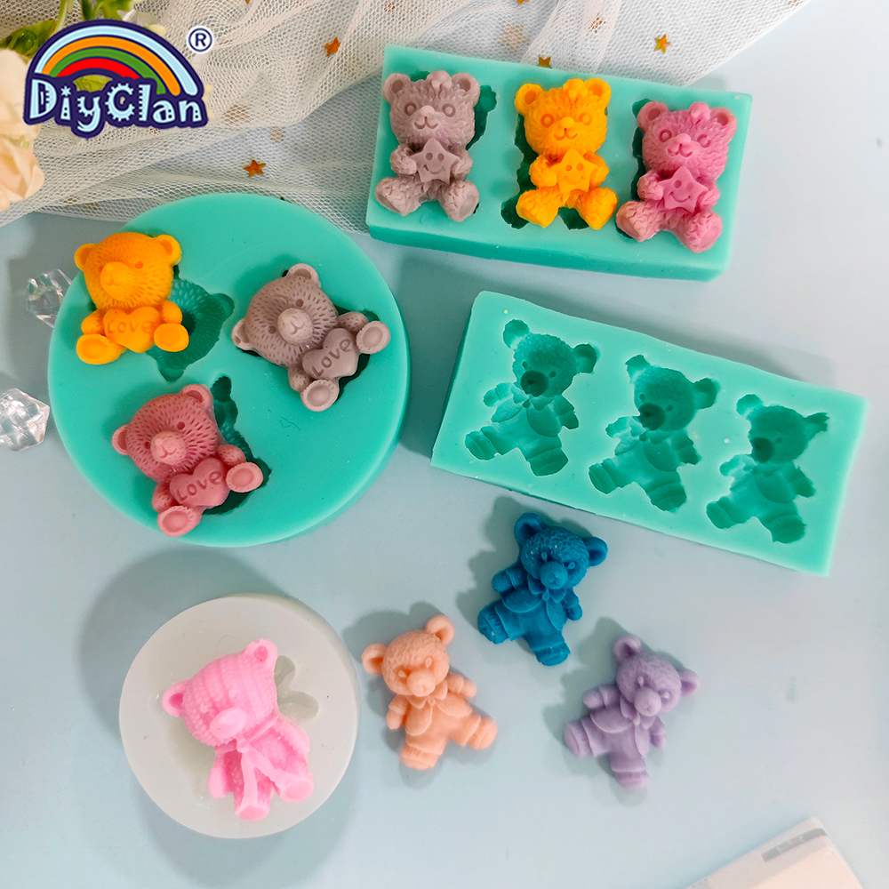 Cute Mini Bear Silicone Mold F - Kitchen Baking Decor 评论和价格