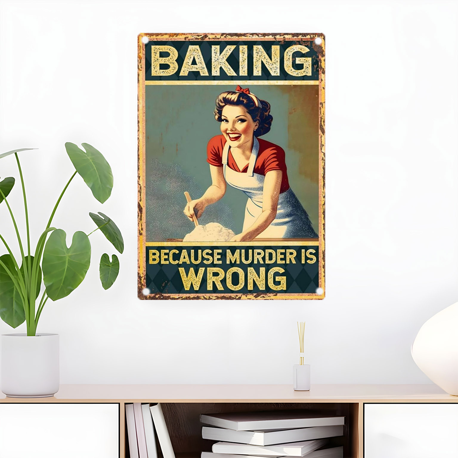 Vintage Funny Baking Quote Met - Kitchen Baking Quotes 评论和价格