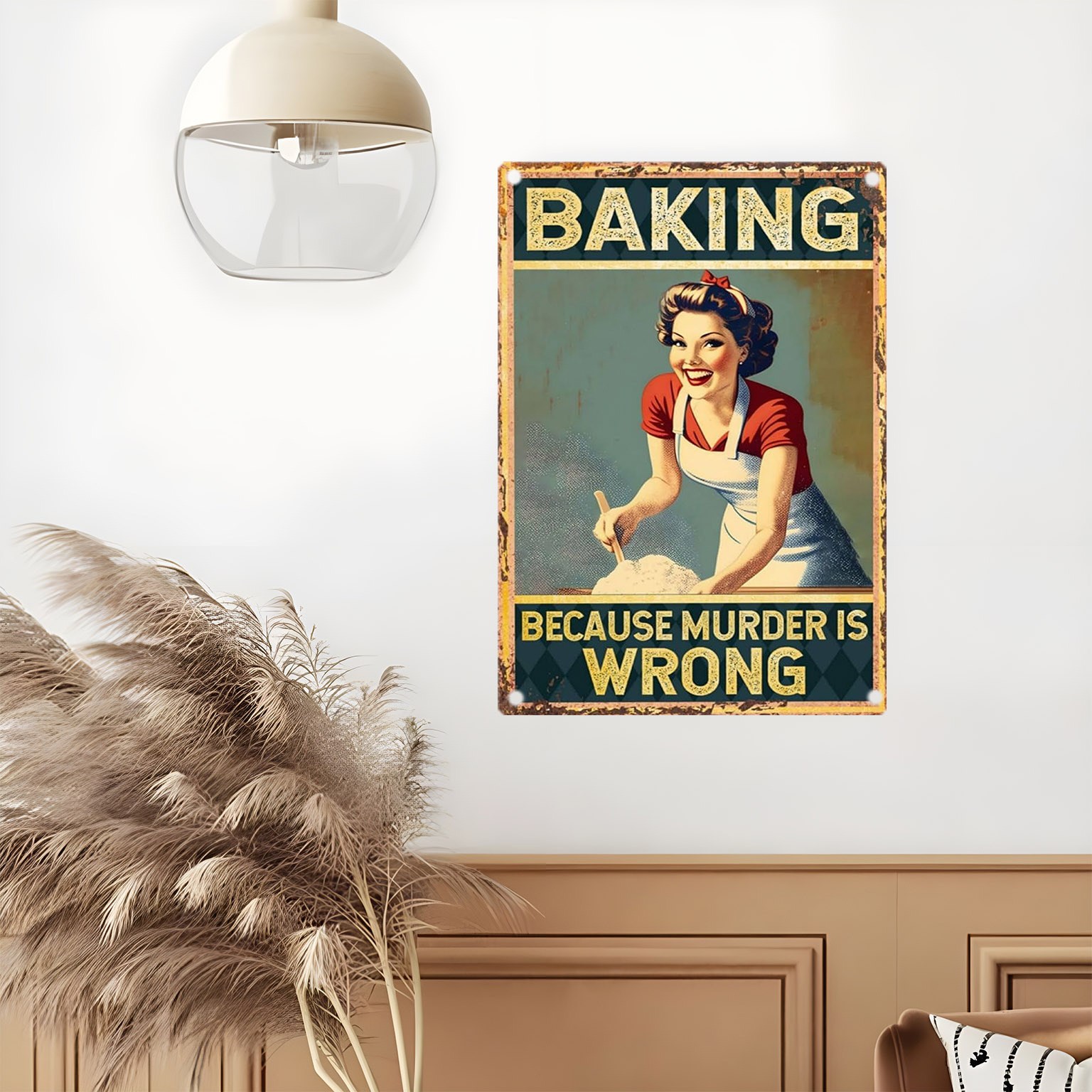 Vintage Funny Baking Quote Met - Kitchen Baking Quotes 评论和价格