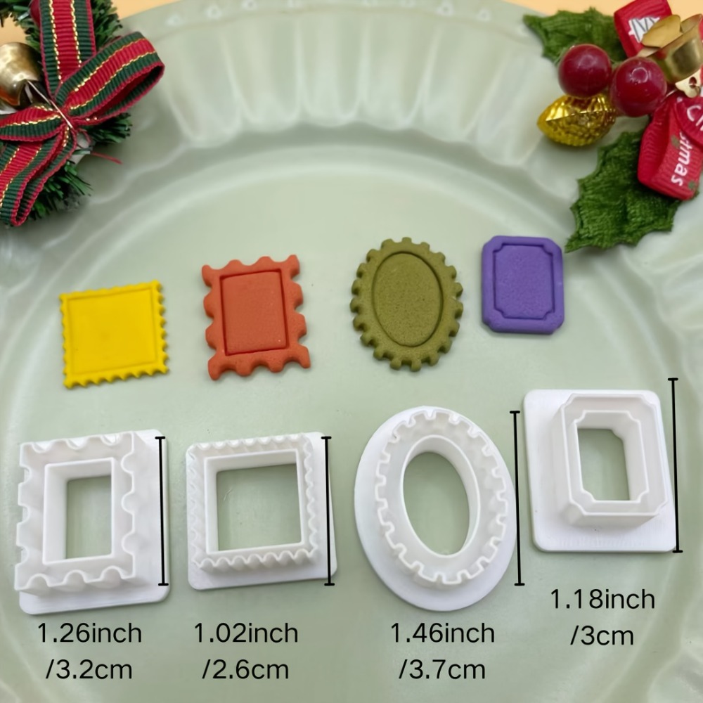 4pcs Holiday Photo Frame Cooki - Kitchen Baking Cookies 评论和价格