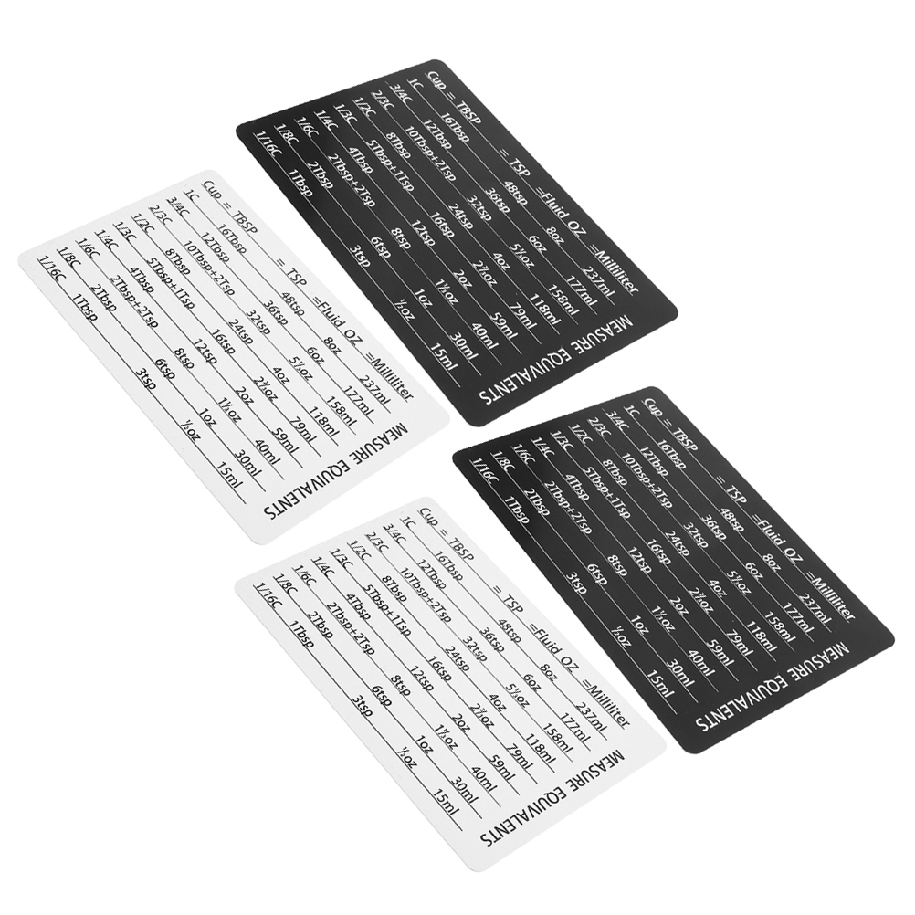 4pcs Measuring Cup Spoon Acces - Kitchen Baking Conversion Chart 评论和价格