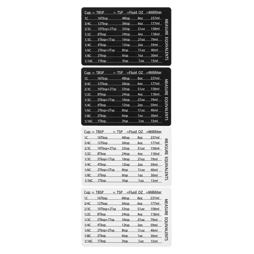 4pcs Measuring Cup Spoon Acces - Kitchen Baking Conversion Chart 评论和价格