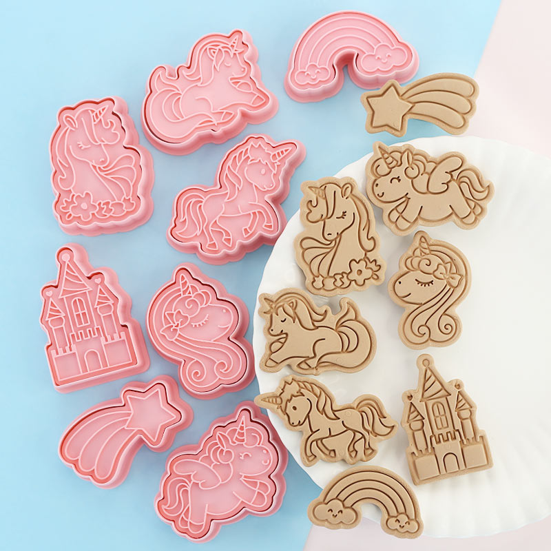 8 Pcs Unicorn Cookie Cutters U - Kitchen Baking Cookies 评论和价格