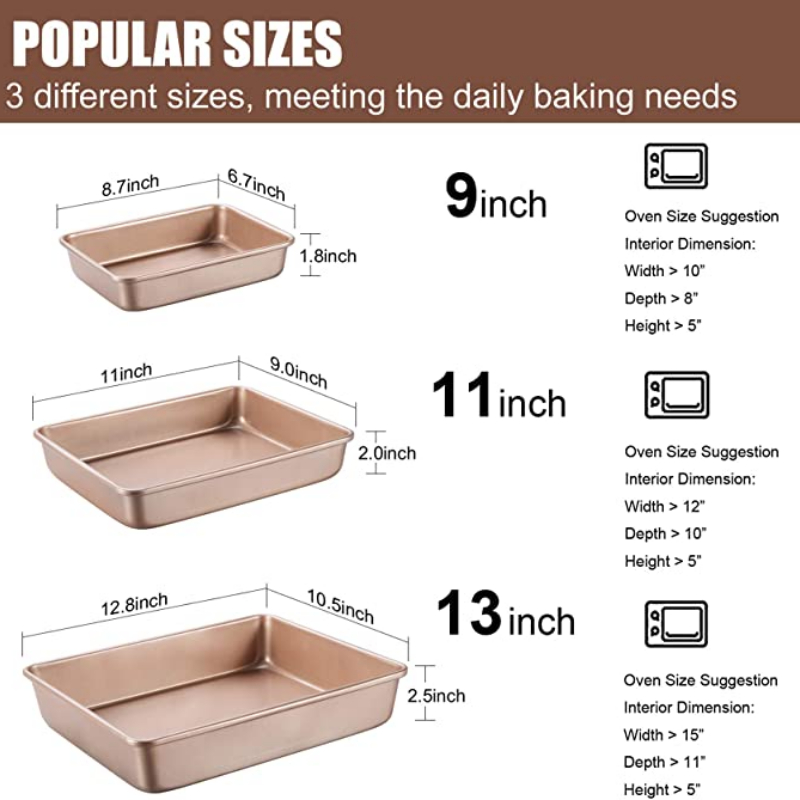 Thicken Carbon Steel Golden Ba - Kitchen Oven Baking Pans 评论和价格