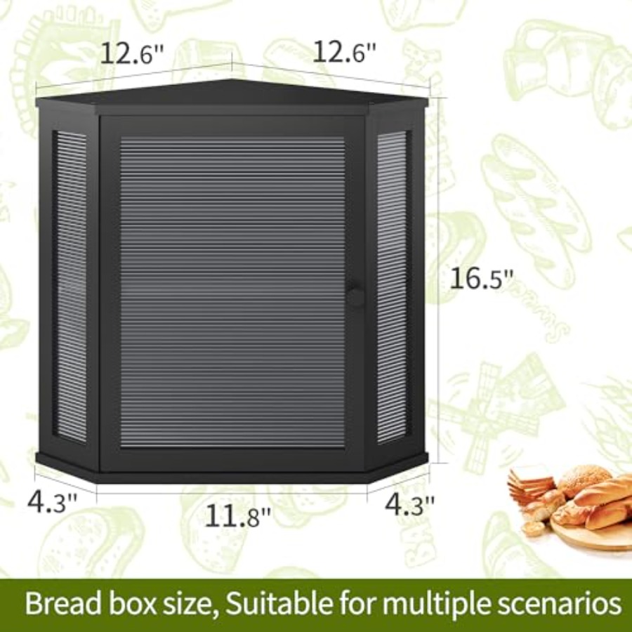 Corner Bread Box for Kitchen C - Kitchen Baking Corner 评论和价格