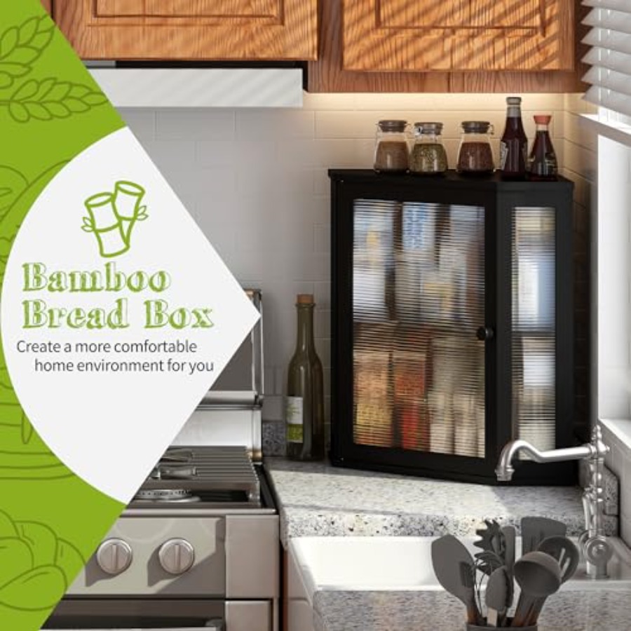 Corner Bread Box for Kitchen C - Kitchen Baking Corner 评论和价格
