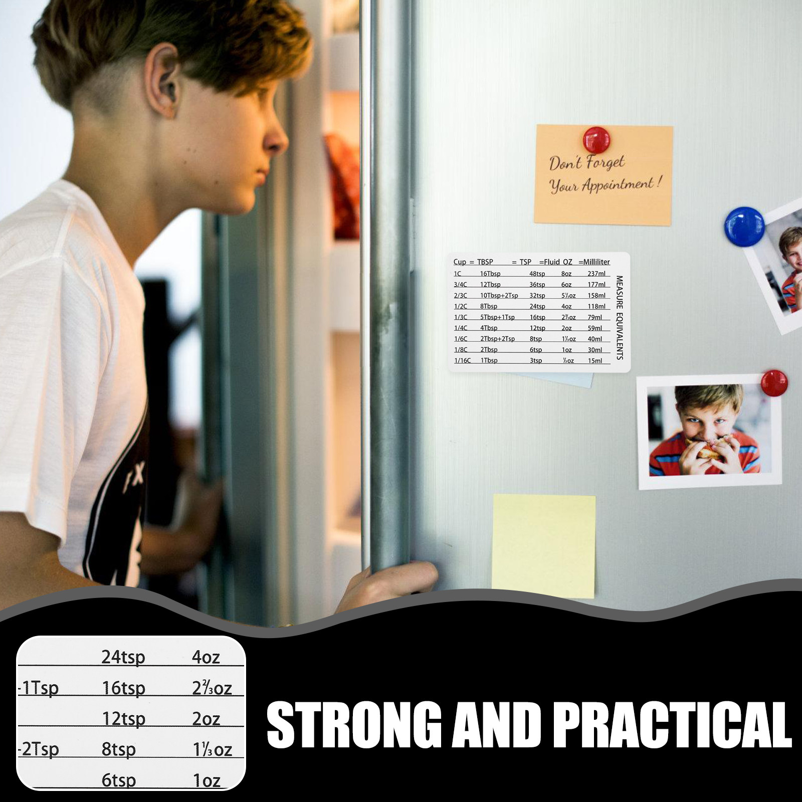 Magnetic PVC Kitchen Conversio - Kitchen Baking Conversion Chart 评论和价格