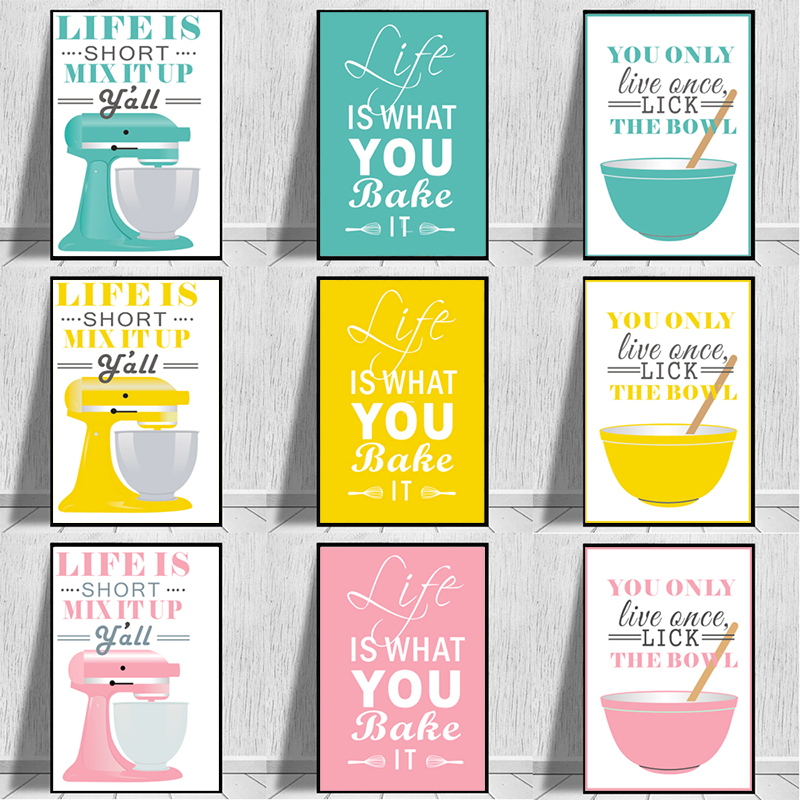 Wall Art Canvas Paintings Nord - Kitchen Baking Quotes 评论和价格