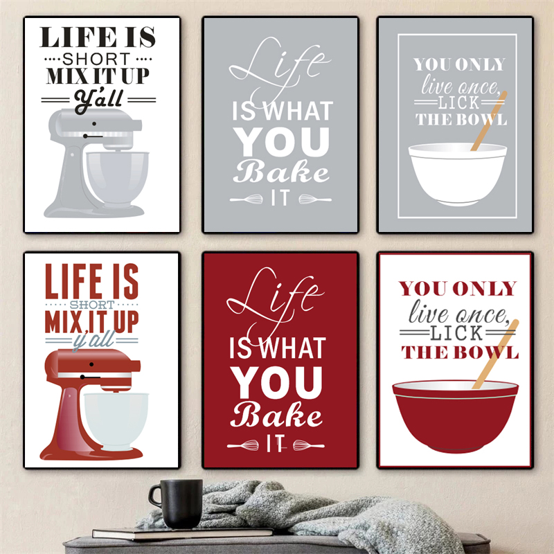 Wall Art Canvas Paintings Nord - Kitchen Baking Quotes 评论和价格