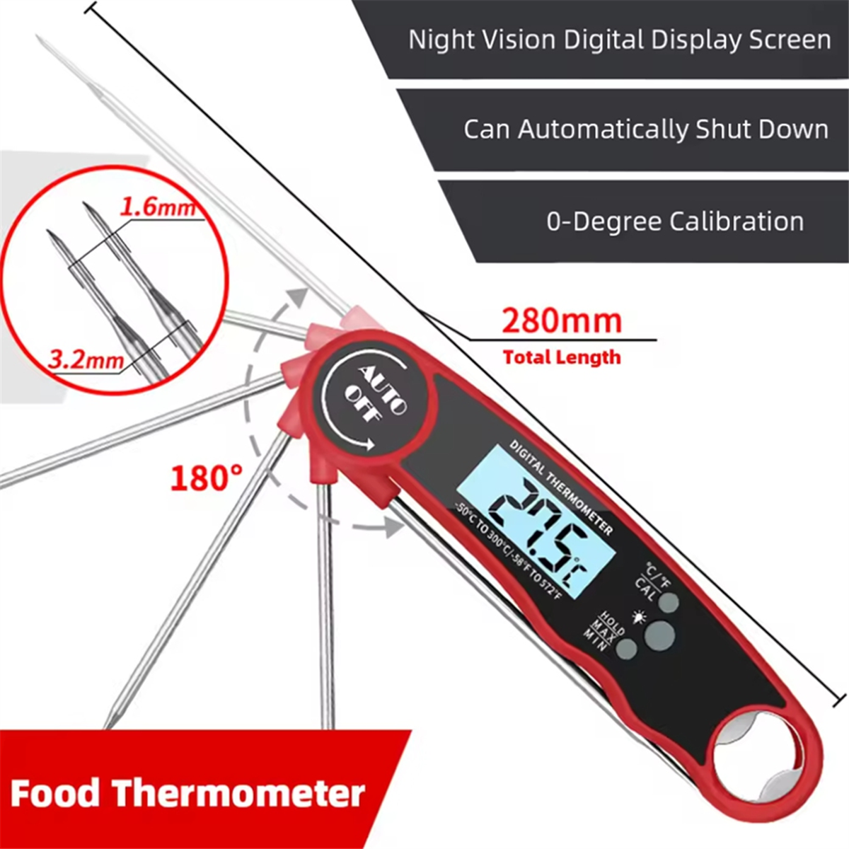 A002 Food Thermometer Kitchen  - Kitchen Baking 评论和价格