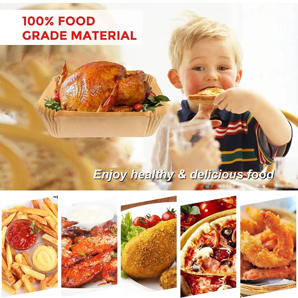100/50PCS Rectangle Air Fryer  - Kitchen Oven Baking Pans 评论和价格