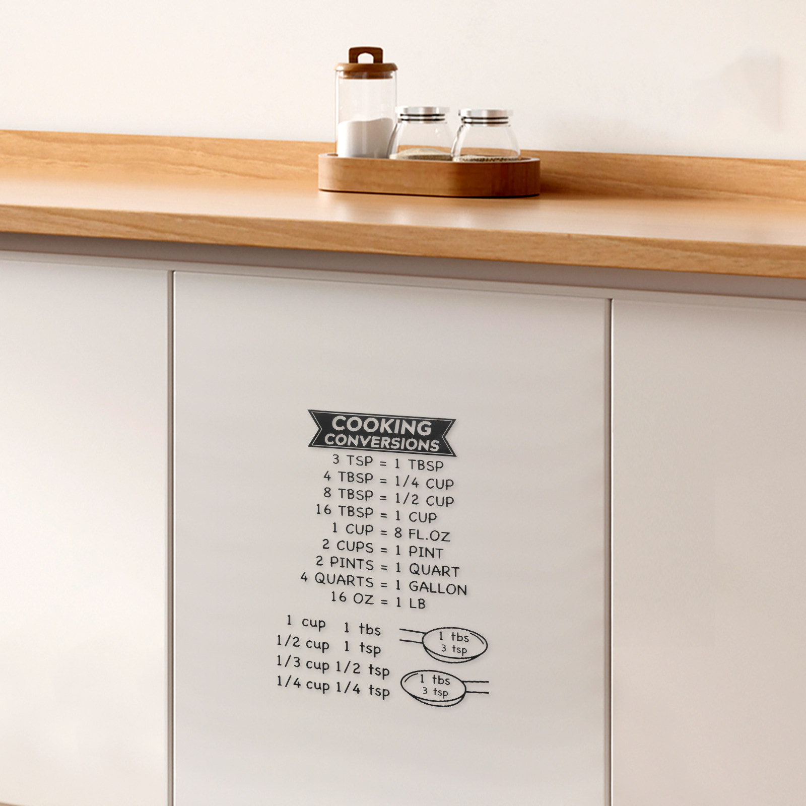 2Pcs Kitchen Conversion Chart  - Kitchen Baking Conversion Chart 评论和价格