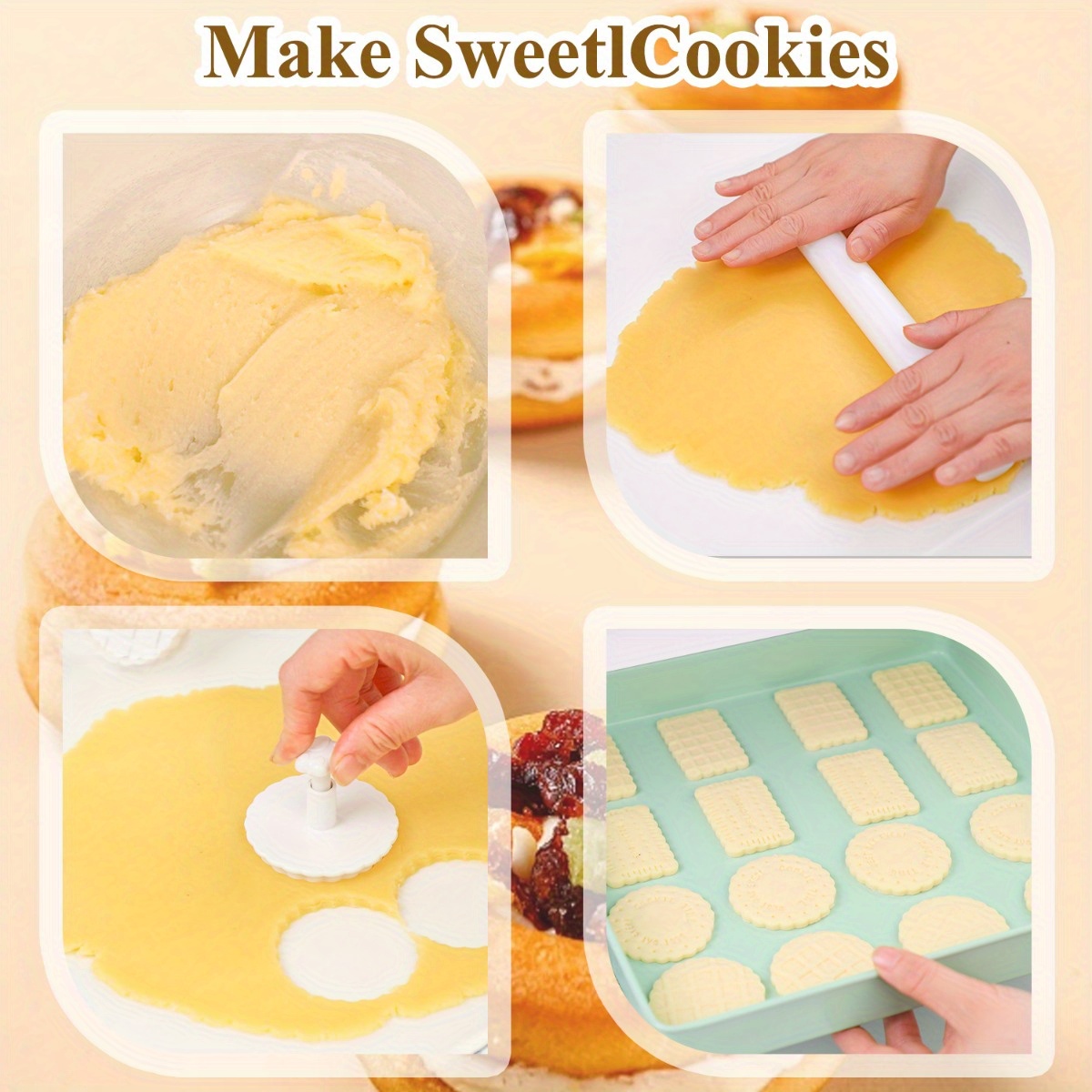 Cookie Mold Press Type Sandwic - Kitchen Baking Cookies 评论和价格
