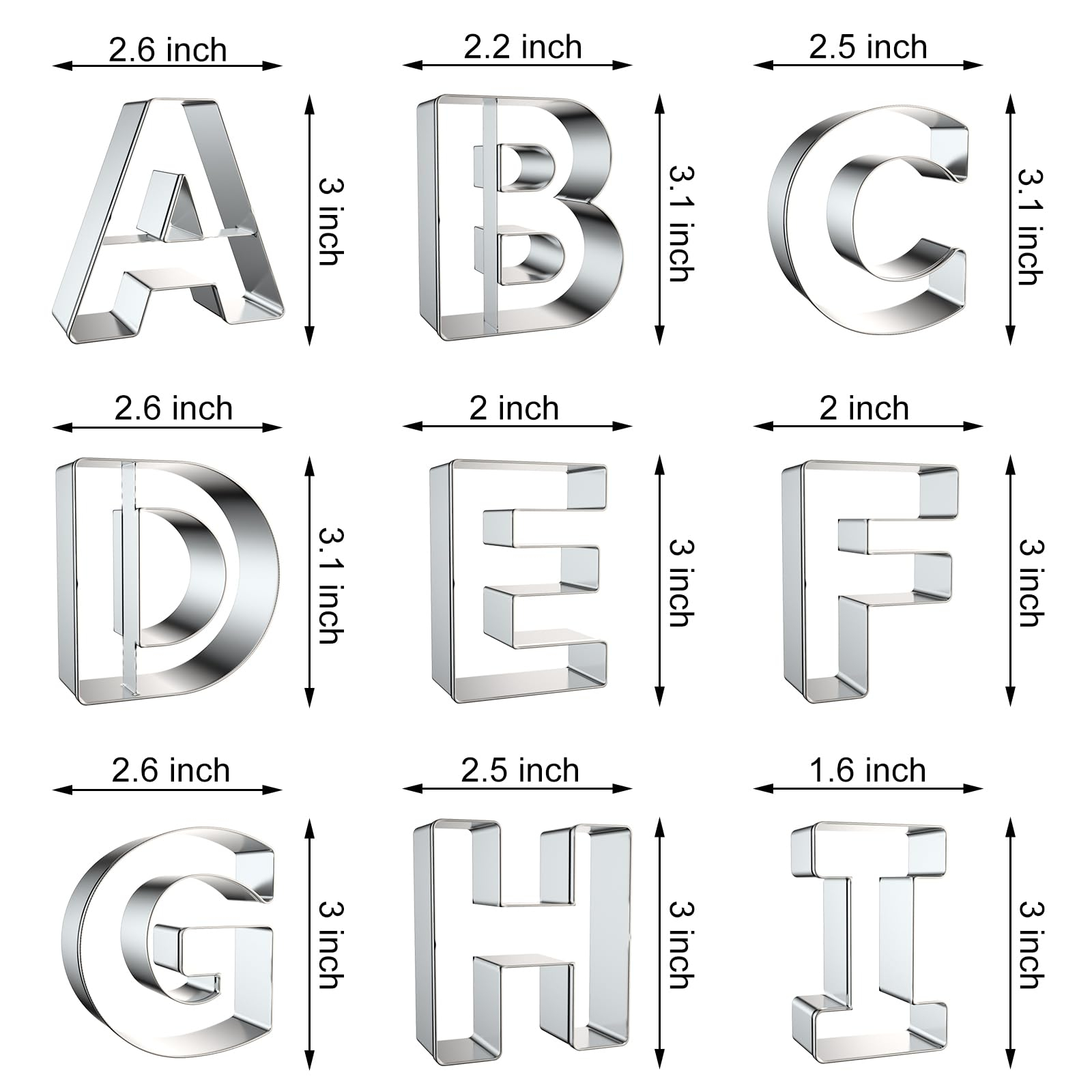 Letter Cookie Cutters Shapes - - Kitchen Baking Cookies 评论和价格