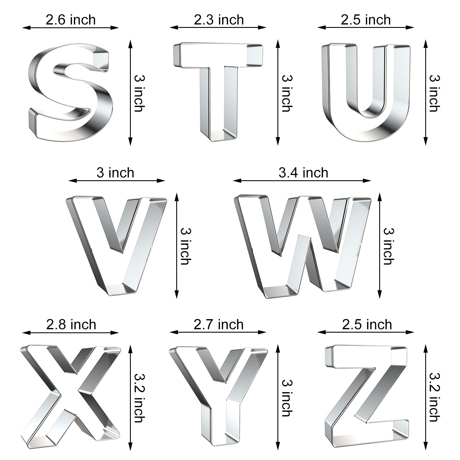 Letter Cookie Cutters Shapes - - Kitchen Baking Cookies 评论和价格
