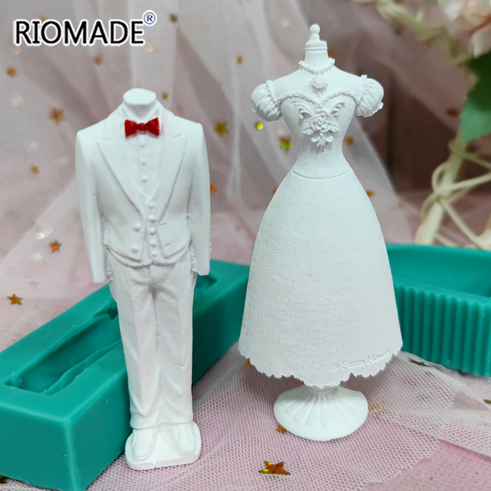 Wedding Dress Silicone Mold Ma - Kitchen Baking Decor 评论和价格