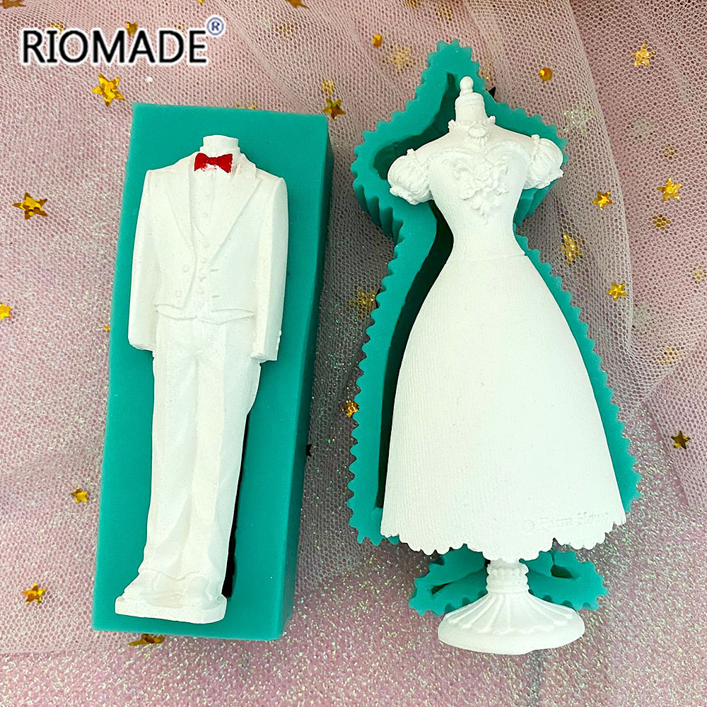 Wedding Dress Silicone Mold Ma - Kitchen Baking Decor 评论和价格